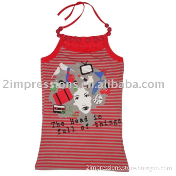 Lady's fashion tank top, ladies spaghetti tank, lady's t shirt